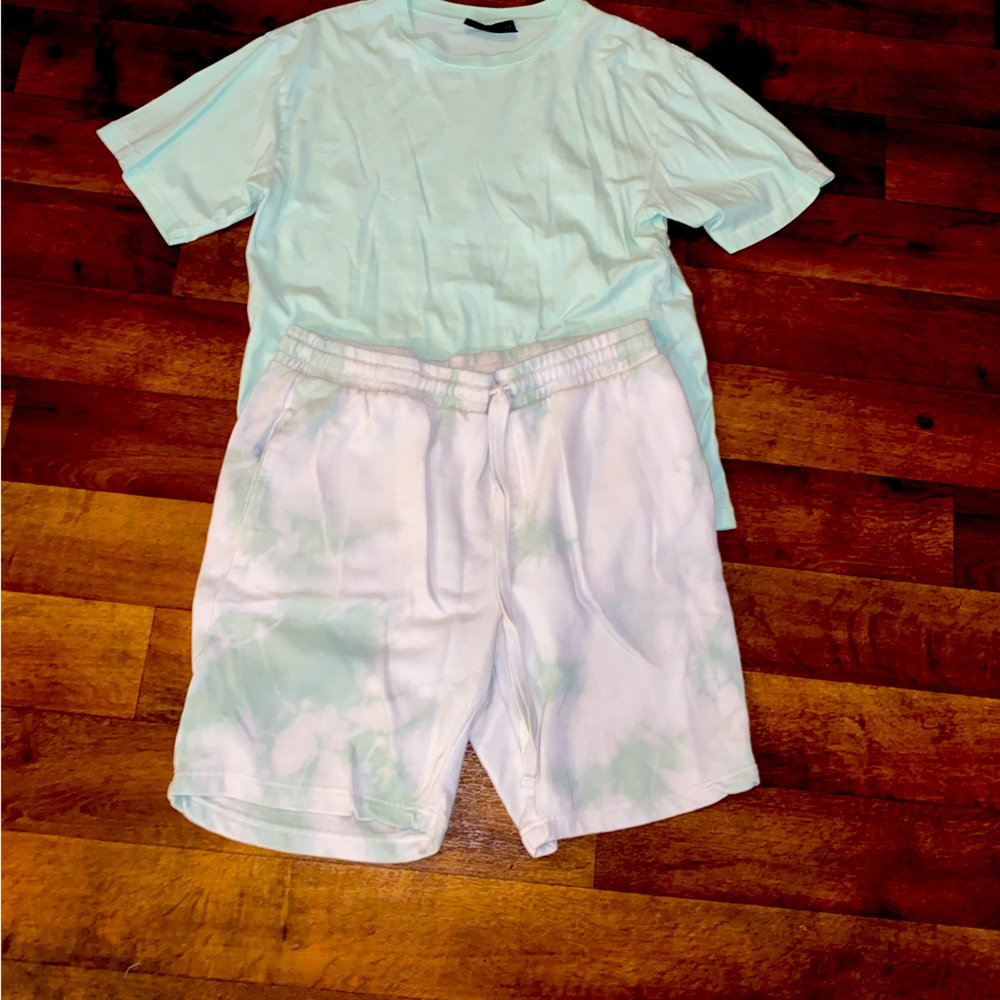 No Boundaries Tie Dye Pastel Green Two Piece Set